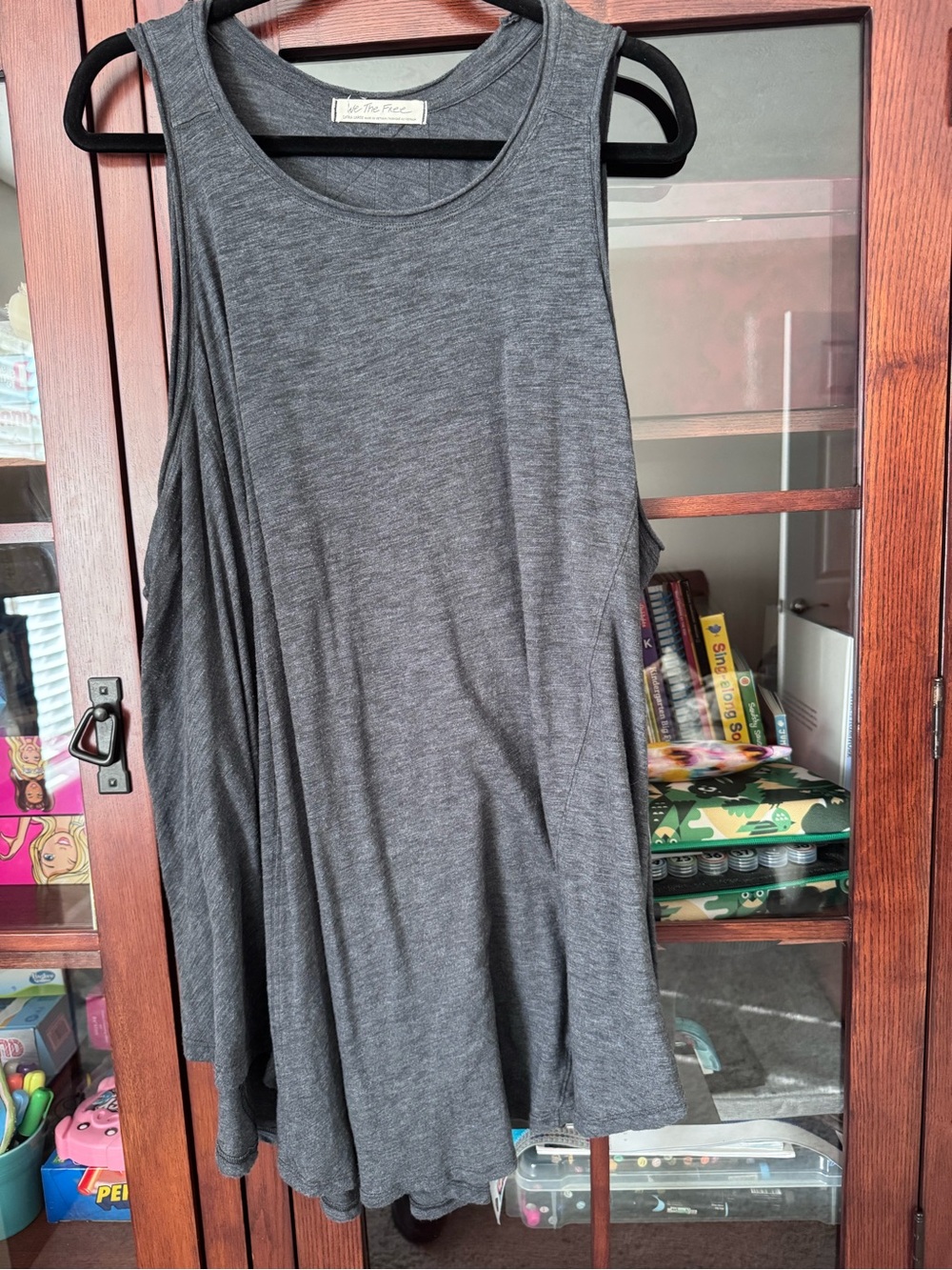 We The Free Charcoal Gray Swing Tank Top